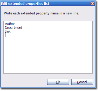 Add extended properties